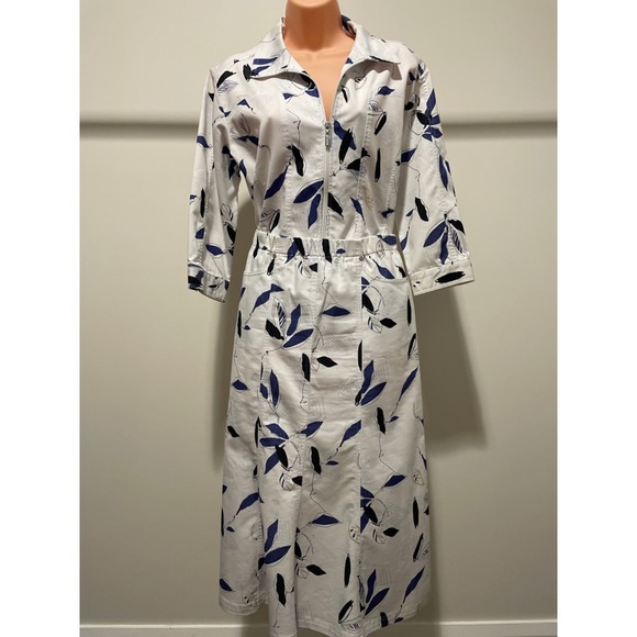 Black Pepper Jackets & Blazers - BLACK PEPPER- White leaf print jacket and skirt set